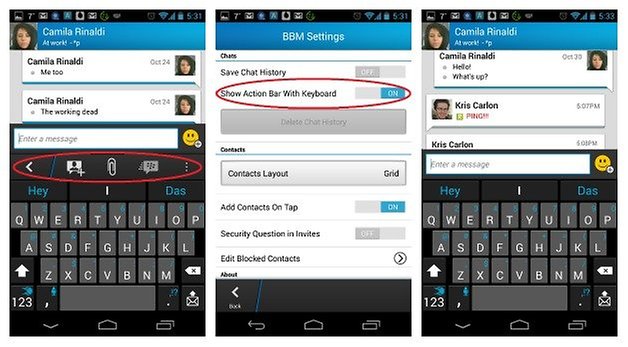 AndroidPIT BBM ActionBar