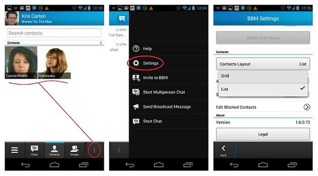 AndroidPIT BBM ContactView