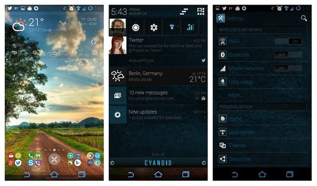 AndroidPIT CM11 Themes Cyanoid