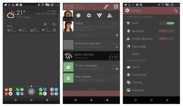 Tema AndroidPIT CM11 Flattington Gelap