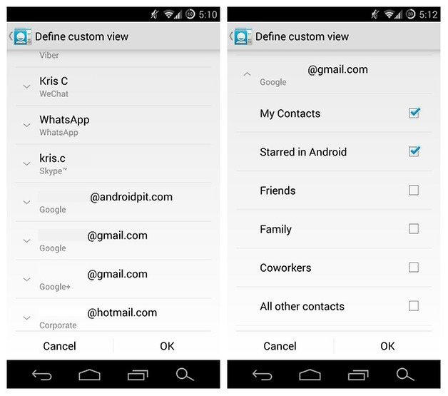 AndroidPIT Contacts Custom View