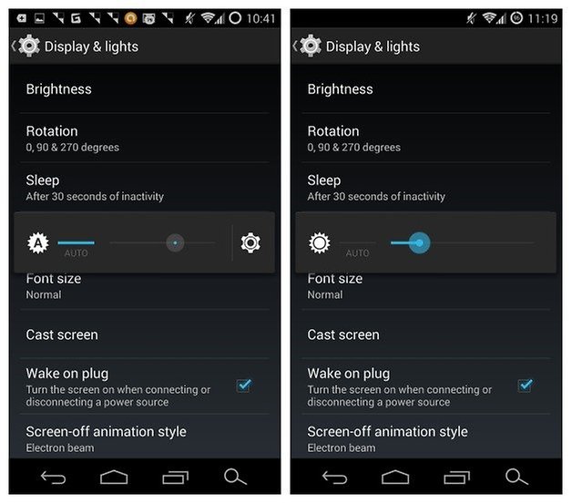 AndroidPIT Display Brightness