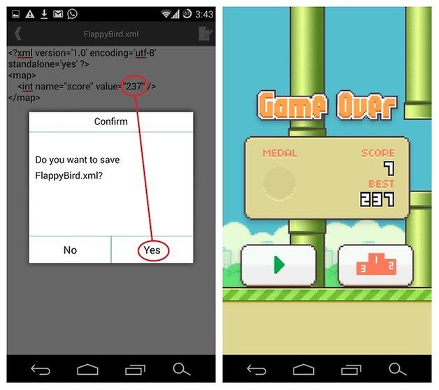 AndroidPIT Flappy Bird Score Cheat 4