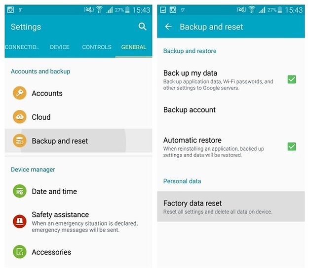 AndroidPIT Galaxy Note 3 Android 5 0 Lollipop Settings Factory Reset