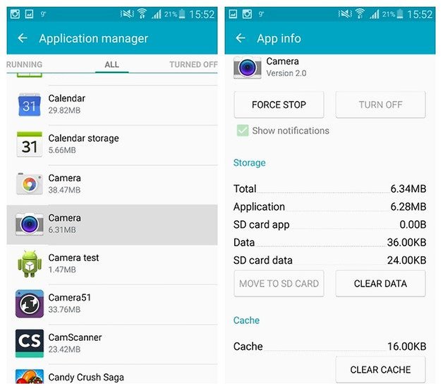 AndroidPIT Galaxy Note 3 Android 5 0 Lollipop camera clear data