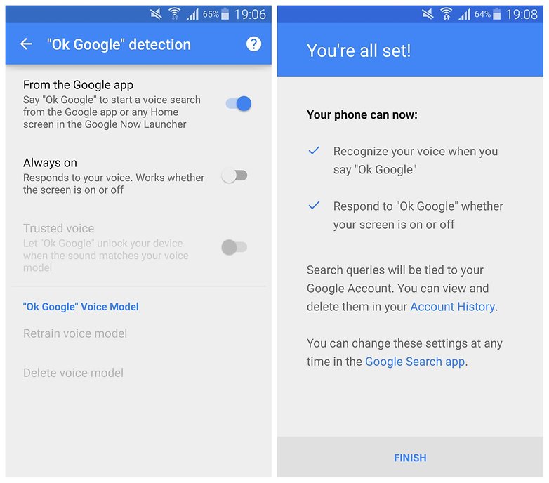 AndroidPIT Galaxy Note 4 Google Now Ok Google detection