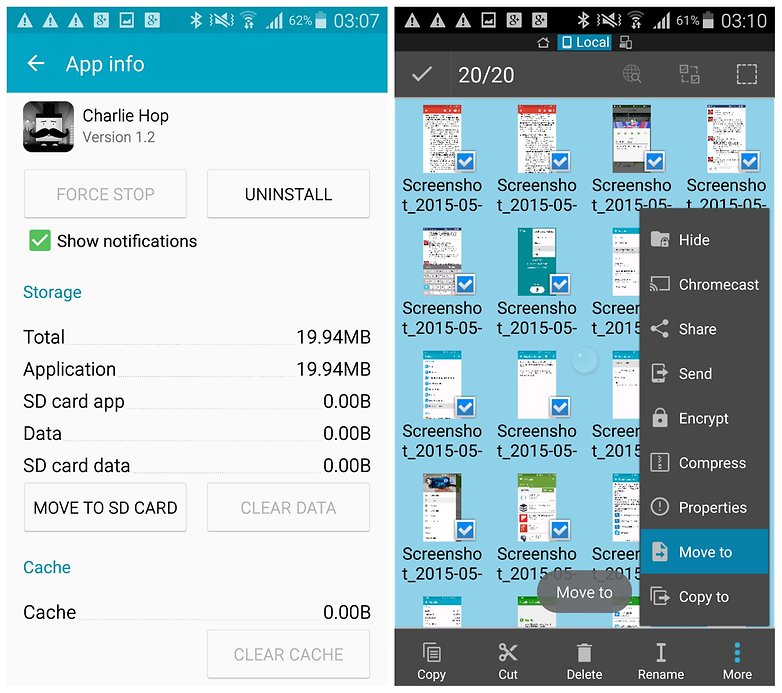 AndroidPIT Galaxy Note 4 move apps images to sd card