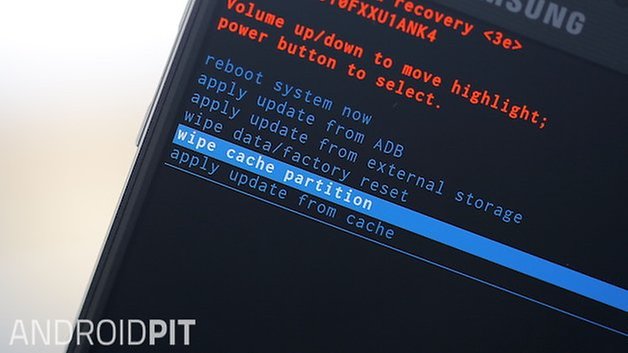 AndroidPIT Galaxy Note 4 recovery mode clear cache partition