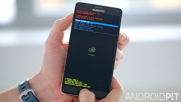 AndroidPIT Galaxy Note 4 recovery mode reboot now