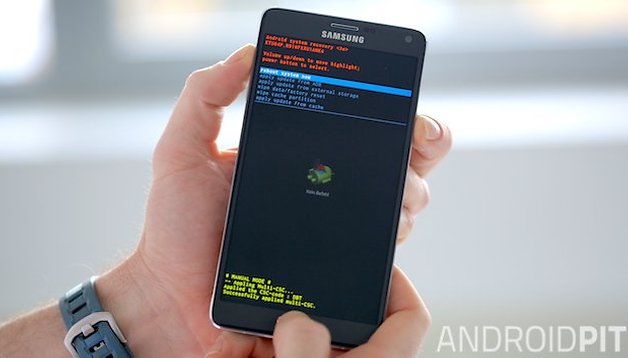 AndroidPIT Galaxy Note 4 recovery mode reboot now