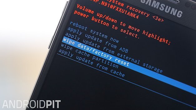 AndroidPIT Galaxy Note 4 recovery mode wipe data factory reset