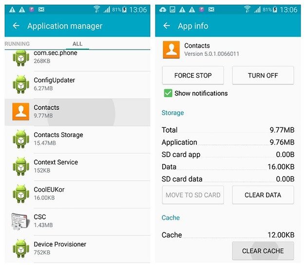 AndroidPIT Galaxy S4 Android 5 0 1 Lollipop App Manager Επικοινωνία