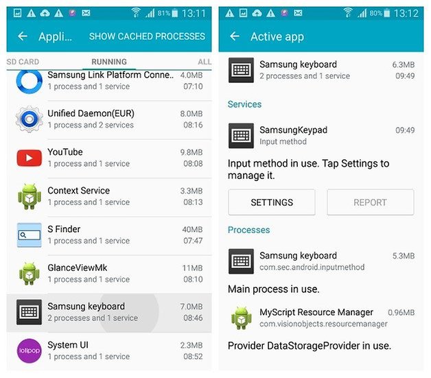 AndroidPIT Galaxy S4 Android 5 0 1 Πληκτρολόγιο Samsung Lollipop