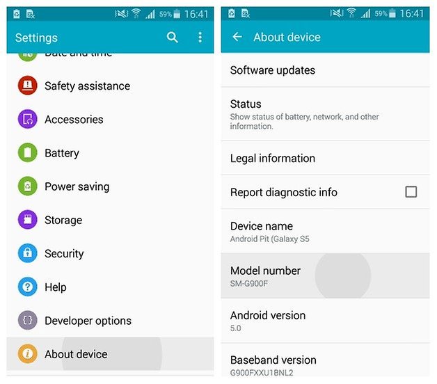 AndroidPIT Galaxy S5 Android 5 0 Lollipop Settings About Device