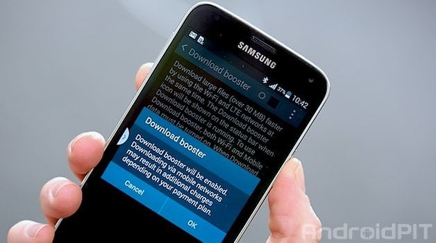 AndroidPIT Galaxy S5 Download Booster