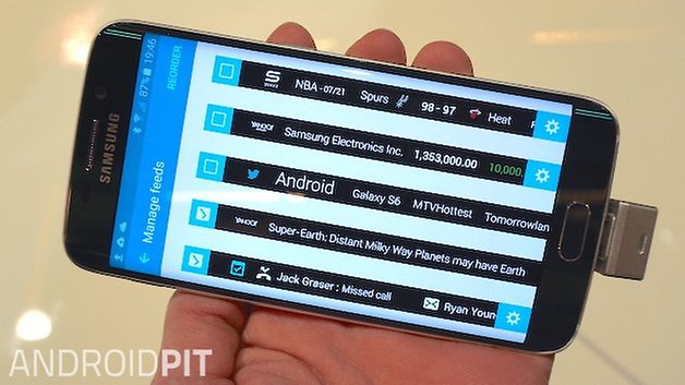 AndroidPIT Galaxy S6 Edge Information Stream widgets