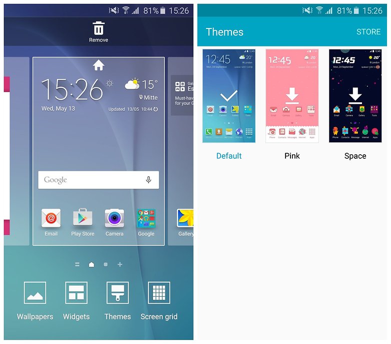 AndroidPIT Galaxy S6 themes