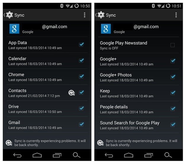 AndroidPIT Google Account Sync