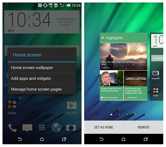 AndroidPIT HTC One M8 Blinkfeed Manage