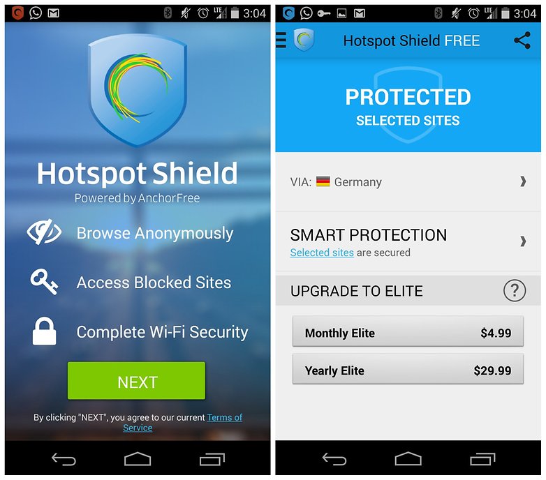 AndroidPIT Hotspot Shield VPN