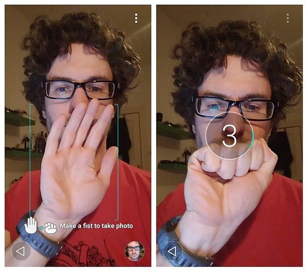 AndroidPIT LG G Flex 2 selfie gesture