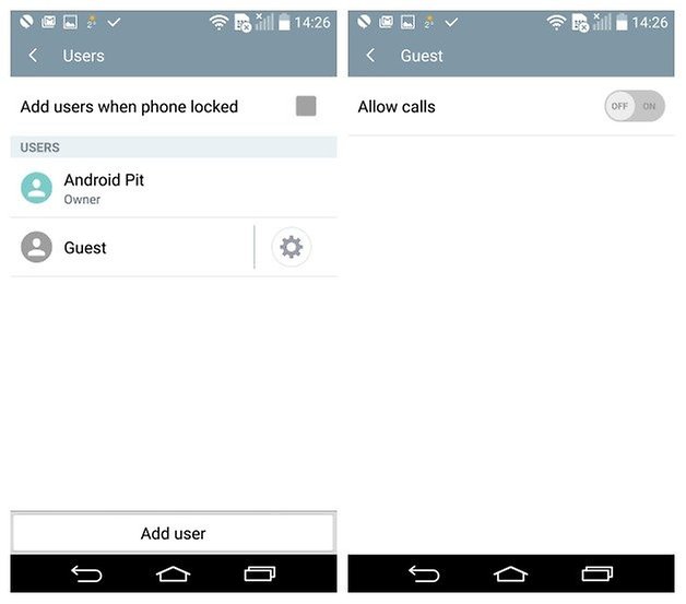 AndroidPIT LG G3 Android 5 0 Lollipop Guest Mode calls