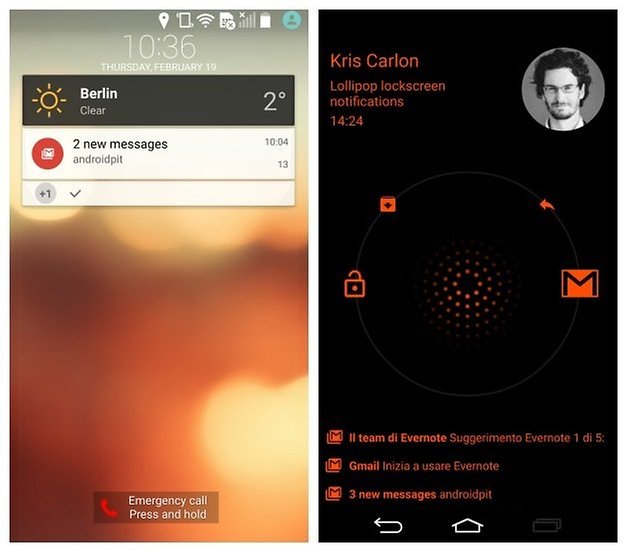 AndroidPIT LG G3 Android 5 0 Lollipop lockscreen notifications