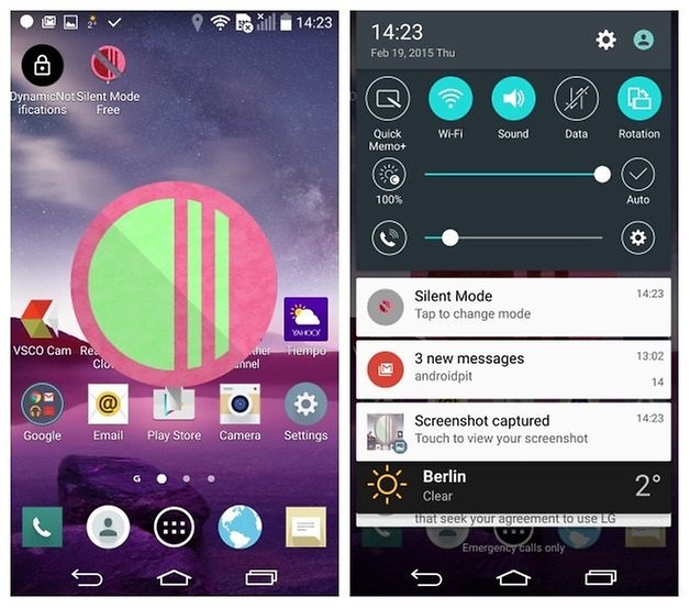 AndroidPIT LG G3 Android 5 0 Lollipop silent mode