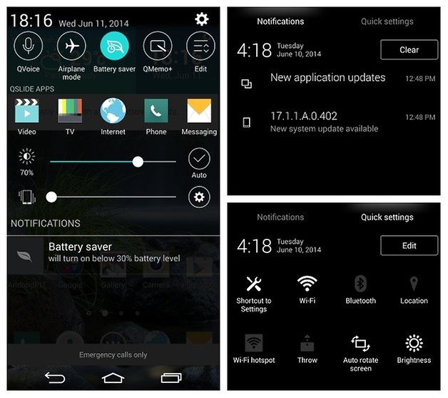 AndroidPIT LG G3 Sony Xperia Z2 notifications