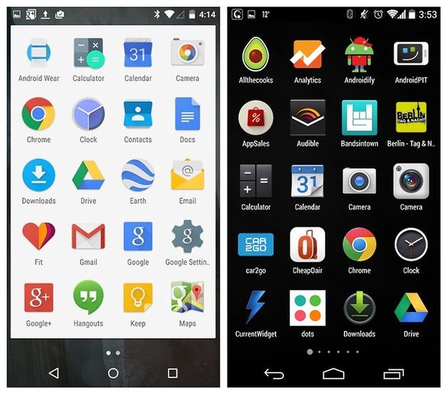 AndroidPIT Lollipop KitKat app drawer