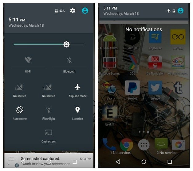 AndroidPIT Moto G 2014 battery airplane mode