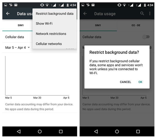 AndroidPIT Moto G 2014 battery restrict background data