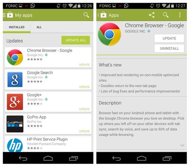 AndroidPIT Moto X Chrome Update