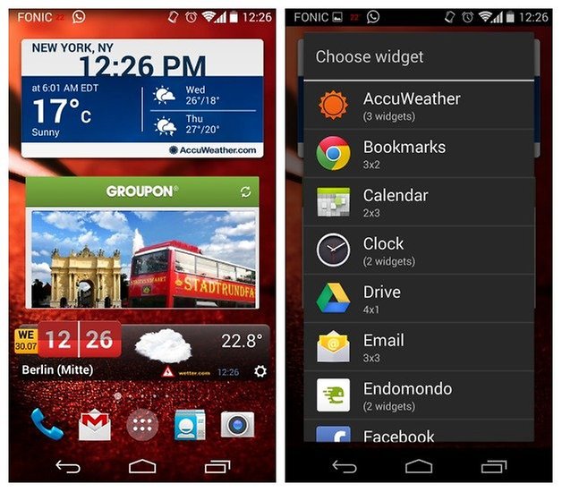 AndroidPIT Moto X Widgets