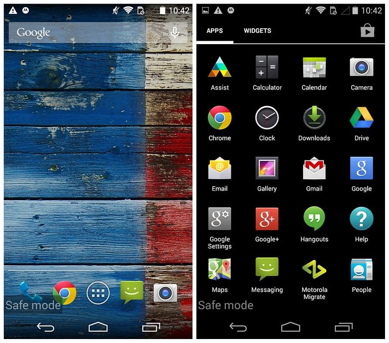 AndroidPIT Moto X problems safe mode
