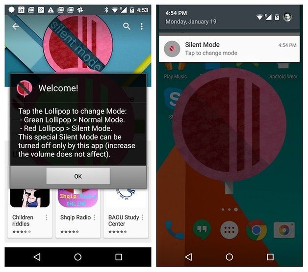 AndroidPIT Nexcus 5 Android 5 Lollipop silent mode toggle