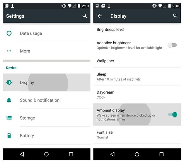 AndroidPIT Nexus 5 Android 5 0 Lollipop Ambient Display