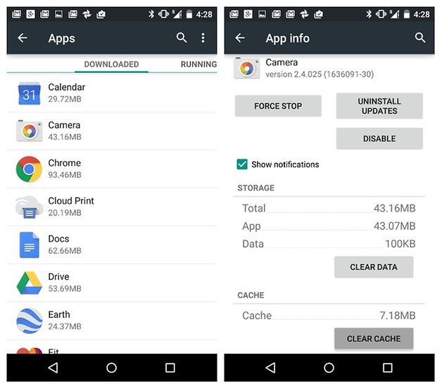 AndroidPIT Nexus 5 Android 5 0 Lollipop clear app cache