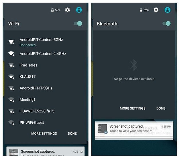 AndroidPIT Nexus 5 Android 5 1 lquick settings wifi bluetooth