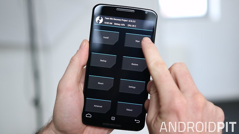 AndroidPIT Nexus 6 TWRP Recovery menu wipe