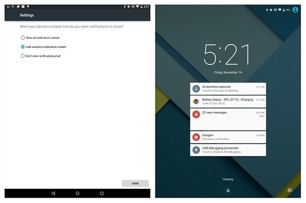 AndroidPIT Nexus 9 tips Notifications Locked