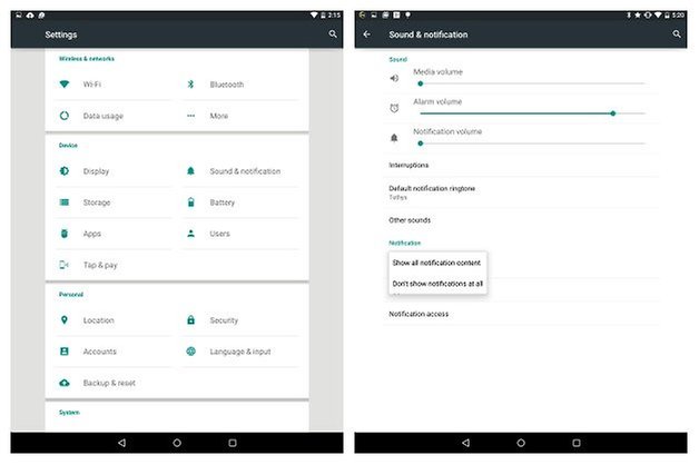 AndroidPIT Nexus 9 tips Notifications Swipe