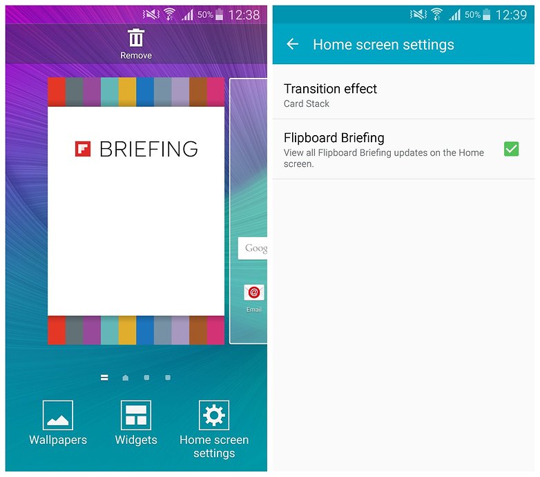 AndroidPIT Note 4 briefing home screen settings