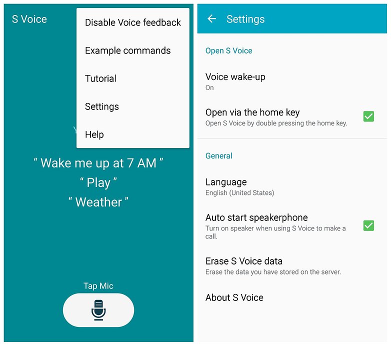 AndroidPIT Note 4 s voice settings