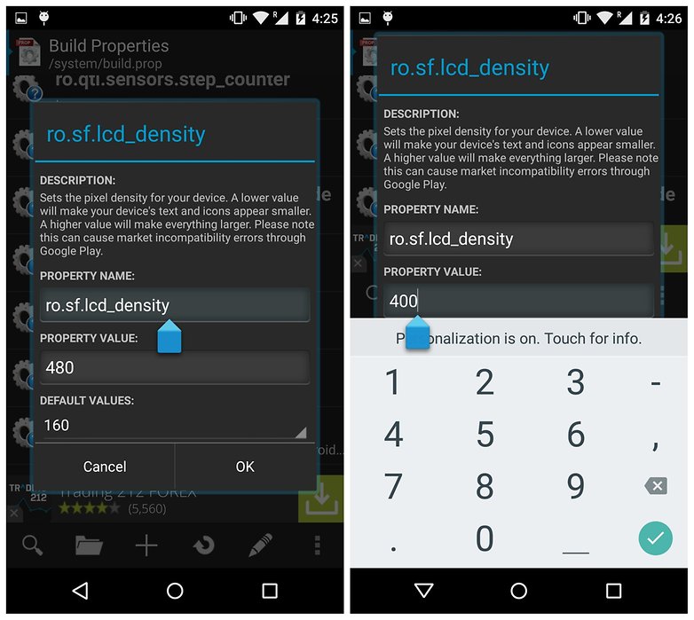 AndroidPIT ROM Toolbox buildprop editor change lcd density