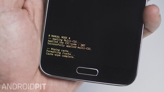 AndroidPIT Samsung Galaxy S5 cache partition cleared