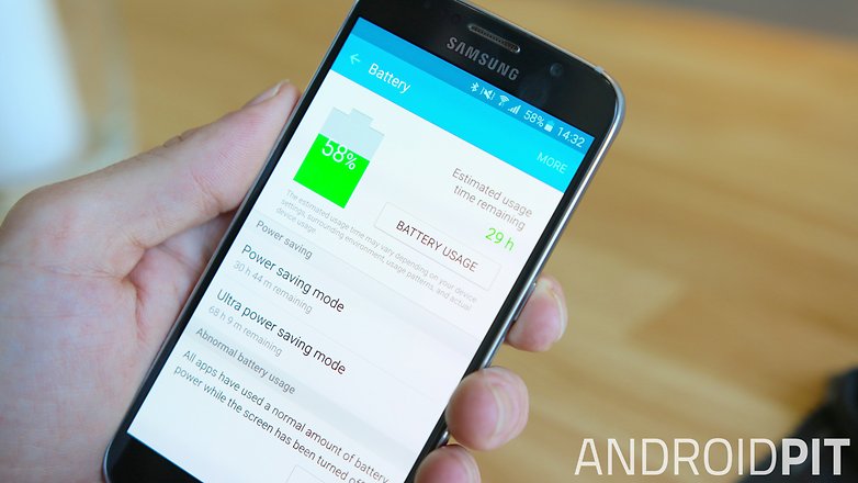 AndroidPIT Samsung Galaxy S6 battery saving modes