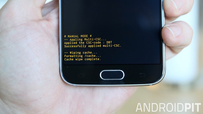 AndroidPIT Samsung Galaxy S6 cache wipe complete