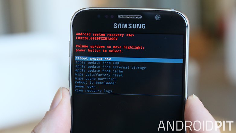 AndroidPIT Samsung Galaxy S6 recovery mode reboot system