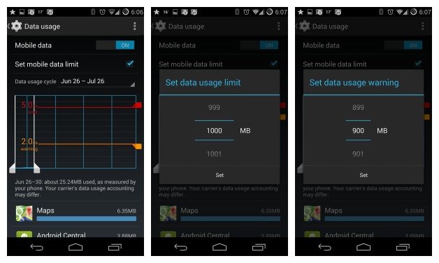 AndroidPIT Set Data Limit 3